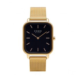Como Milano Square női fekete számlapos arany színű karóra