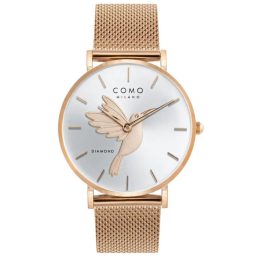 Como Milano Colibri női ezüst számlapos rosegold színű karóra
