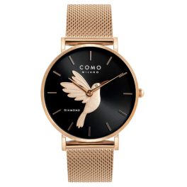 Como Milano Colibri női fekete számlapos rosegold színű karóra