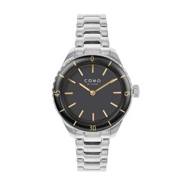 Como Milano Fashion Sport női fekete számlapos ezüst színű karóra