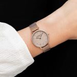 Como Milano Trendsetters női csillámos rosegold számlapos rosegold színű karóra