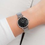 Como Milano Trendsetters női fekete számlapos ezüst színű karóra