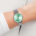 Como Milano Trendsetters női lagúna zöld számlapos ezüst színű karóra