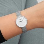 Como Milano Trendsetters női csillámos ezüst számlapos ezüst színű karóra