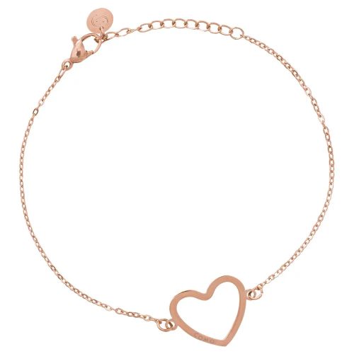 Como Milano Heart női karkötő rosegold színben