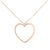 Como Milano Heart női nyaklánc rosegold színben