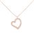 Como Milano Heart női nyaklánc rosegold színben