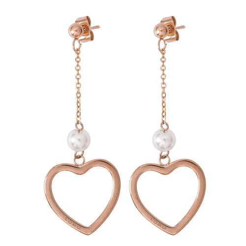 Como Milano Heart női fülbevaló rosegold színben
